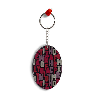 Cool Alphabets Oval Key Chain