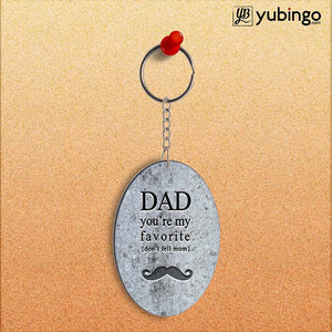 Dad You're my Favourite Oval Key Chain-Image2