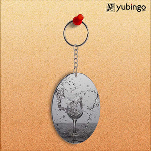 Dancing Water Oval Key Chain-Image2