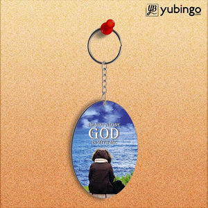 God is with Me Oval Key Chain-Image2
