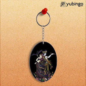 Jai Radha Krishna Oval Key Chain-Image2