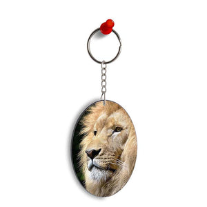 Lion Oval Key Chain