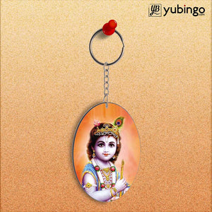 Little Krishna Oval Key Chain-Image2