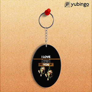 Love Hanging Out Oval Key Chain-Image2
