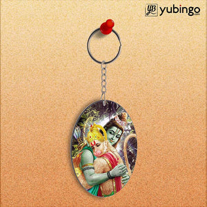 Ram & Hanuman Ji Oval Key Chain-Image2