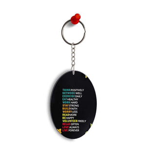 Tips For The Perfect Life Oval Key Chain