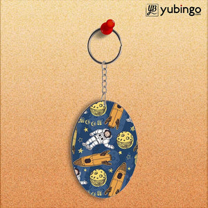 Travel To Moon Oval Key Chain-Image2