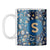 Cool Blue Customised Alphabet Coffee Mug