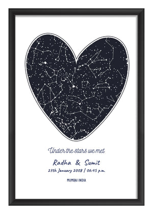 Couple Sky and Star Map Customised Frame-Image2