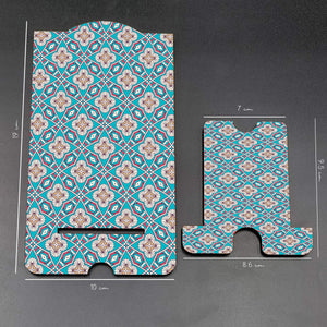 Ethnic Blue Pattern Mobile Stand-Image3