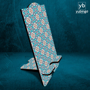 Ethnic Blue Pattern Mobile Stand-Image4