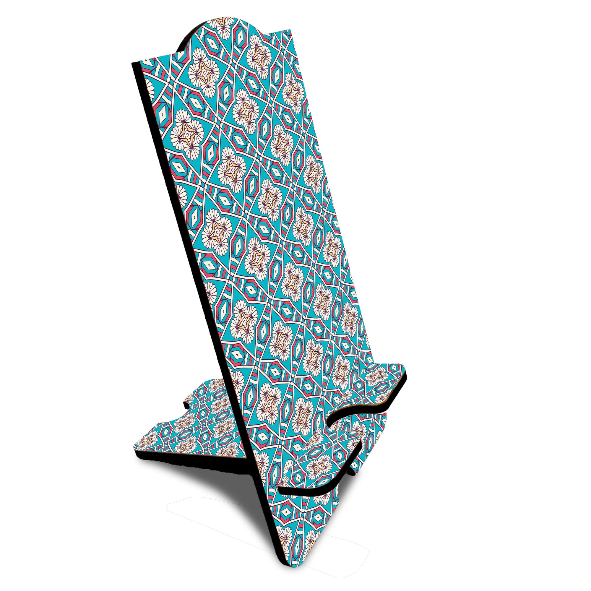Ethnic Blue Pattern Mobile Stand