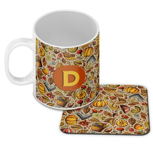 Foodie Delight Customised Alphabet Coffee Mug With Coaster
