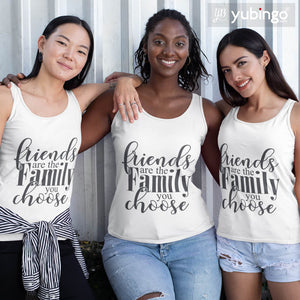 Friends Are Family Tank Tops-White