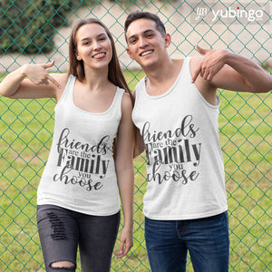 Friends Are Family Tank Tops-White