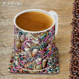 Ice Cream Explosion Customised Alphabet Coffee Mug With Coaster-Image4
