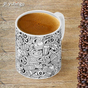 Ice Cream Sketch Customised Alphabet Coffee Mug-Image4