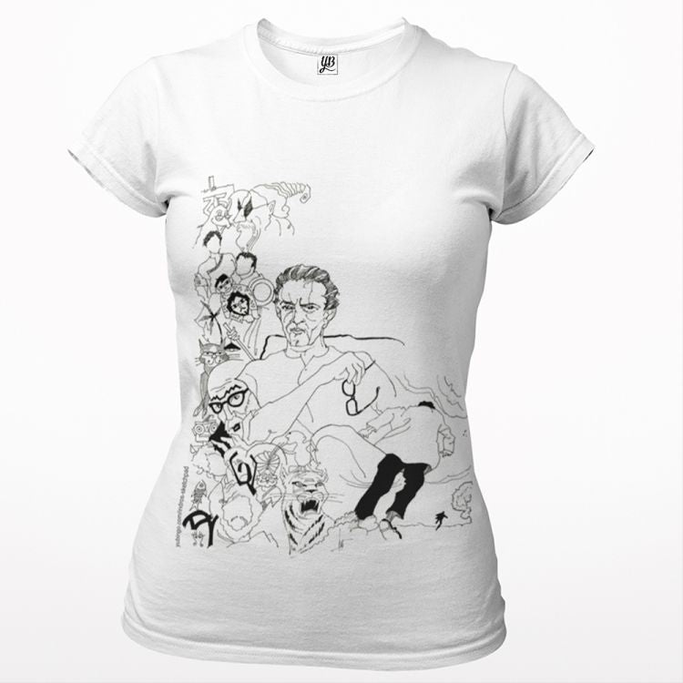 Indro's Art Satyajit Ray Women T-Shirt-White