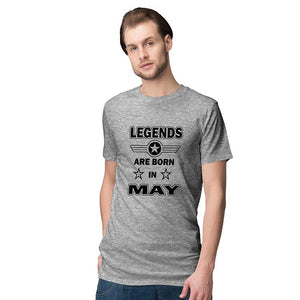 Legends Customised Men T-Shirt-Grey Melange
