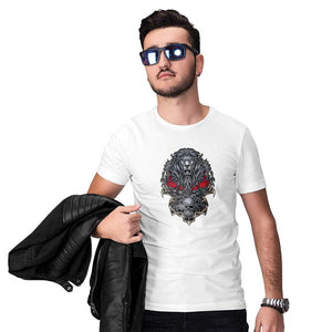 Lion Skulls Men T-Shirt-White
