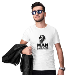 Lion Without Mane Men T-Shirt-White