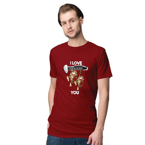 Love Hanging Out Men T-Shirt-Maroon