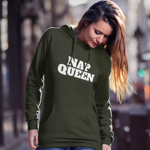Nap Queen Hoodie-Olive
