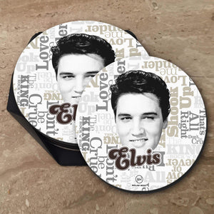 Nolan West Elvis Presley | Word Collage Coasters-Image6