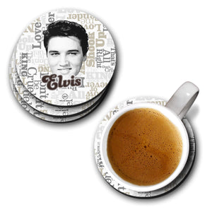 Nolan West Elvis Presley | Word Collage Coasters