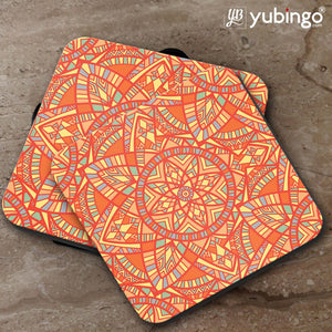 Orange Mandala Coasters-Image5
