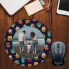 Owly Pattern Photo Mouse Pad (Round)