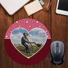 Pink Hearts Photo Mouse Pad (Round)