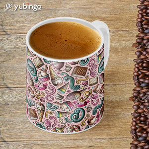 Pink Ice Cream Customised Alphabet Coffee Mug-Image4