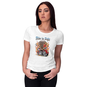 Ride In Style Women T-Shirt-White