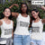 Sisters By Heart Tank Tops-White