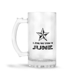 Star Born Customised Month Beer Mug