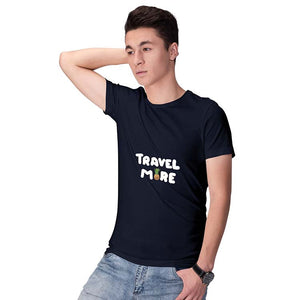 Travel More Men T-Shirt-Navy Blue