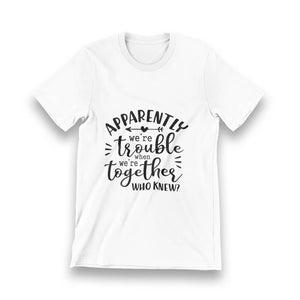 Trouble Together T-Shirt-White