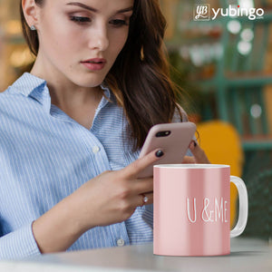 U and Me Coffee Mug with Coaster and Keychain-Image2