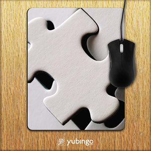 White Stylish Puzzle Mouse Pad-Image2