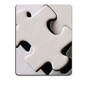 White Stylish Puzzle Mouse Pad
