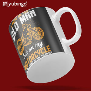 Young On Motorcycle Coffee Mug-Image5