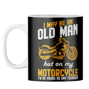 Young On Motorcycle Coffee Mug