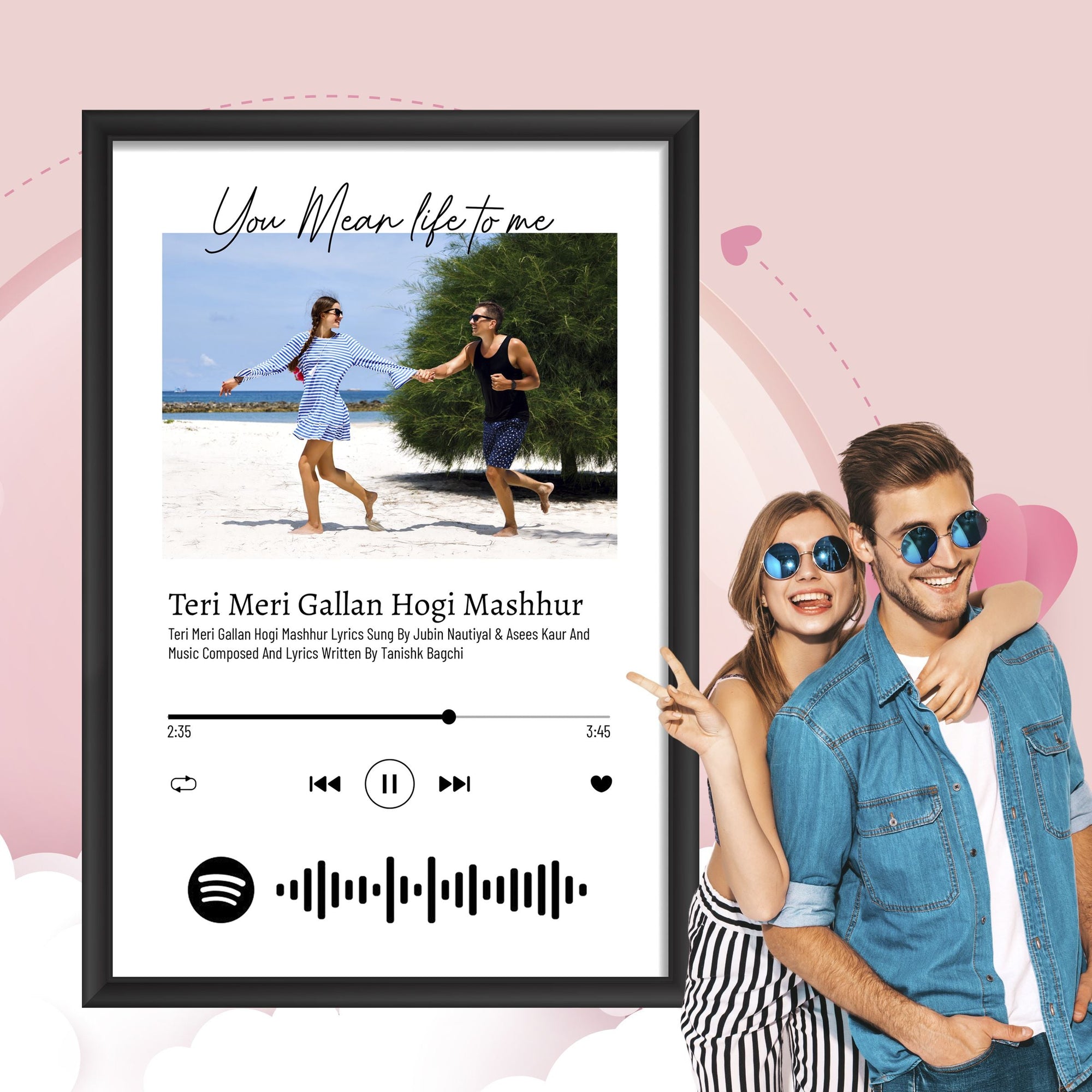 Spotify Scannable Song with Photo Customised Frame